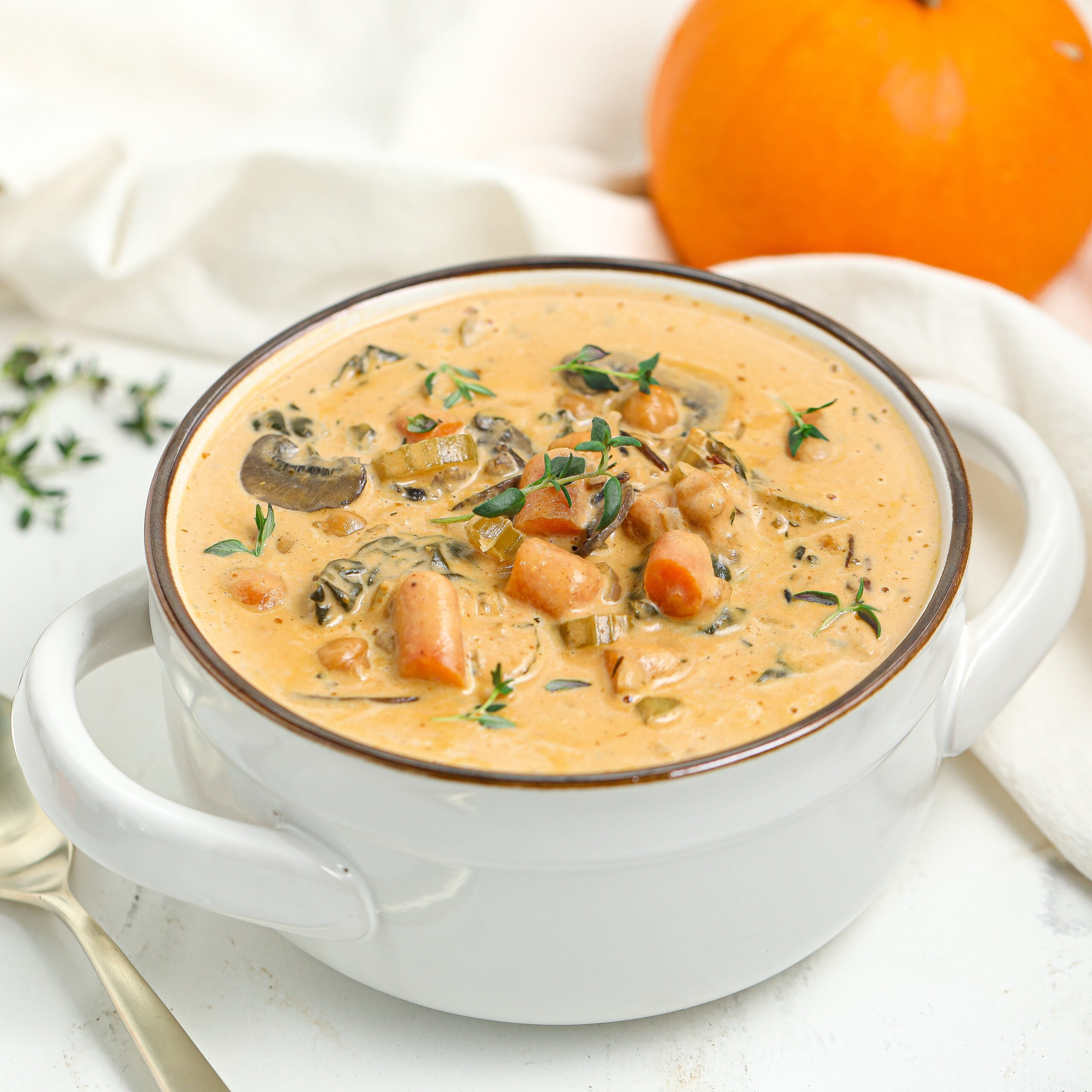 Hearty Fall Soup: Creamy Pumpkin Wild Rice in Under an Hour